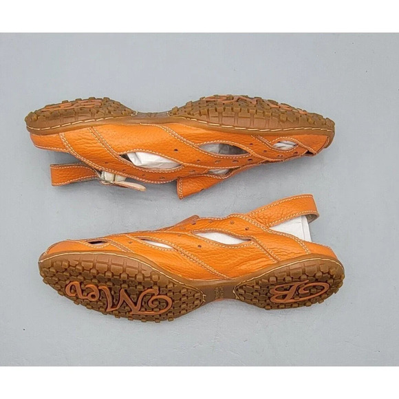 Bernie Mev Women's Orange Sandal Size 37EU / 6.5 US Slip-On Flats - Picture 11 of 14